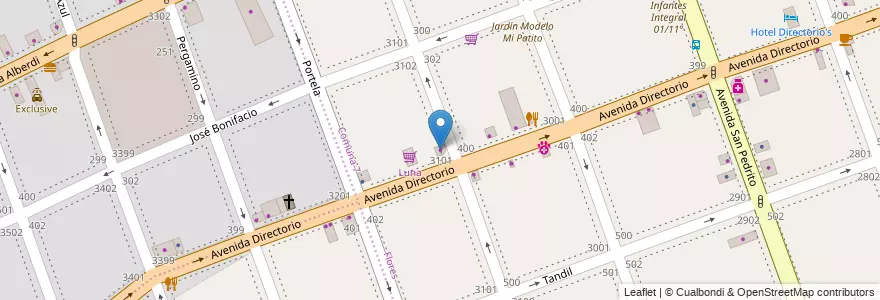 Mapa de ubicacion de Don Jofre, Flores en Аргентина, Буэнос-Айрес, Comuna 7, Буэнос-Айрес.