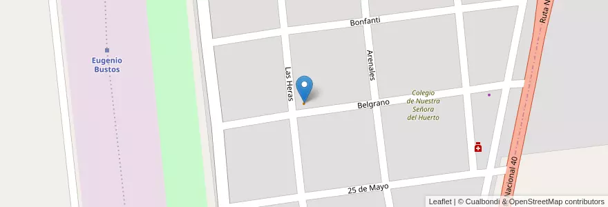 Mapa de ubicacion de Don Juan en Arjantin, Şili, Mendoza, Departamento San Carlos, Distrito Eugenio Bustos.