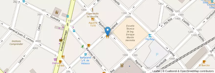 Mapa de ubicacion de Don Juan, Chacarita en آرژانتین, Ciudad Autónoma De Buenos Aires, Buenos Aires, Comuna 15.
