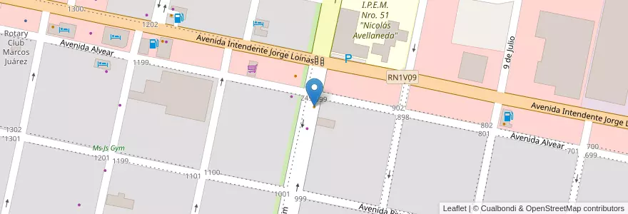Mapa de ubicacion de Don Lazaro en Argentinië, Córdoba, Departamento Marcos Juárez, Pedanía Espinillos, Municipio De Marcos Juárez.