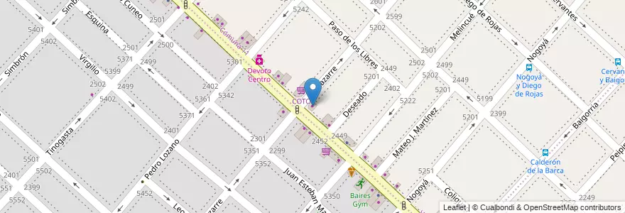 Mapa de ubicacion de Don Leon, Villa Devoto en آرژانتین, Ciudad Autónoma De Buenos Aires, Buenos Aires, Comuna 10.
