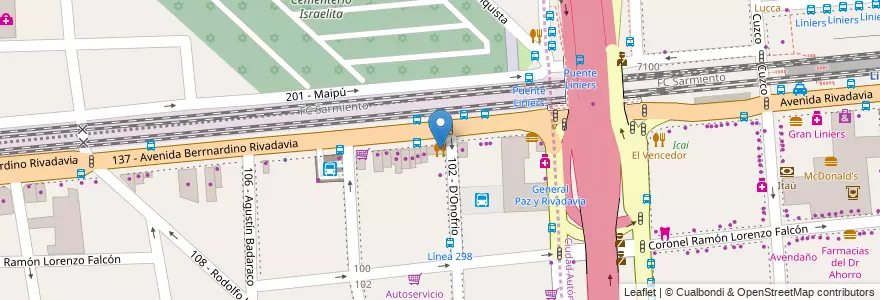 Mapa de ubicacion de Don Lilo en 阿根廷, 布宜诺斯艾利斯省, Partido De Tres De Febrero, Ciudadela.