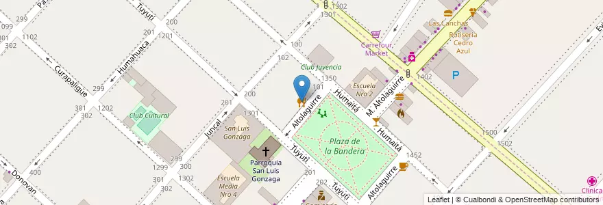Mapa de ubicacion de Don Luis en アルゼンチン, ブエノスアイレス州, Partido De La Matanza, Tapiales.