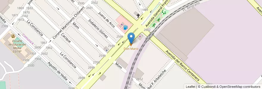 Mapa de ubicacion de Don Mario, Nueva Pompeya en 阿根廷, Ciudad Autónoma De Buenos Aires, Comuna 4, 布宜诺斯艾利斯.