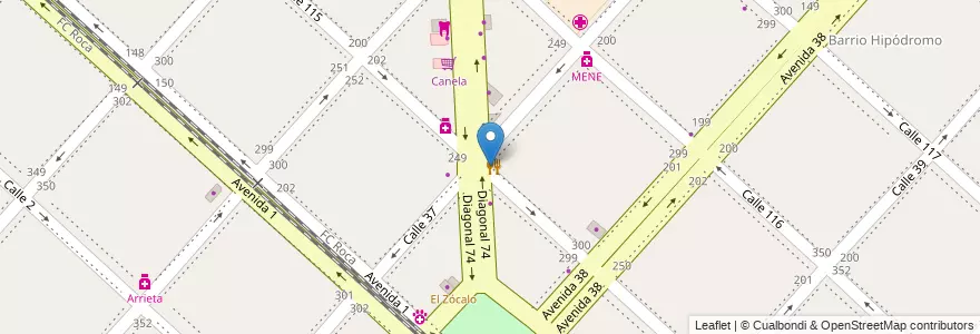 Mapa de ubicacion de Don Oscar, Casco Urbano en الأرجنتين, بوينس آيرس, Partido De La Plata, لابلاتا.