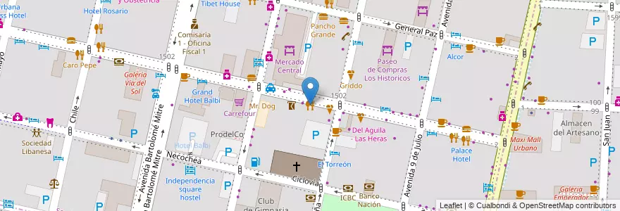 Mapa de ubicacion de Don Otto en Argentine, Chili, Mendoza, Departamento Capital, Ciudad De Mendoza.