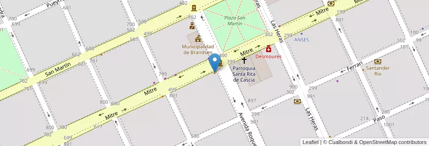 Mapa de ubicacion de Don Pipon en Argentine, Province De Buenos Aires, Brandsen.