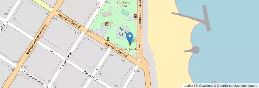 Mapa de ubicacion de Don Quijote en Arjantin, Buenos Aires, Partido De General Pueyrredón, Mar Del Plata.