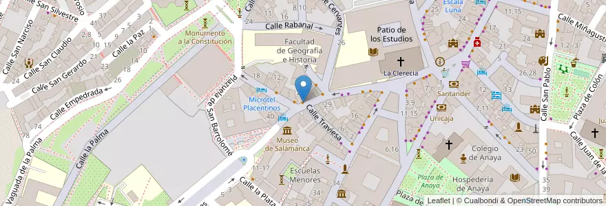 Mapa de ubicacion de Don Quijote en إسبانيا, قشتالة وليون, شلمنقة, دائرة شلمنقة, شلمنقة.