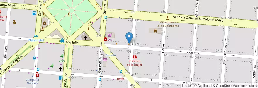 Mapa de ubicacion de Don Raviol en Argentine, Province De Buenos Aires, Partido De Campana.