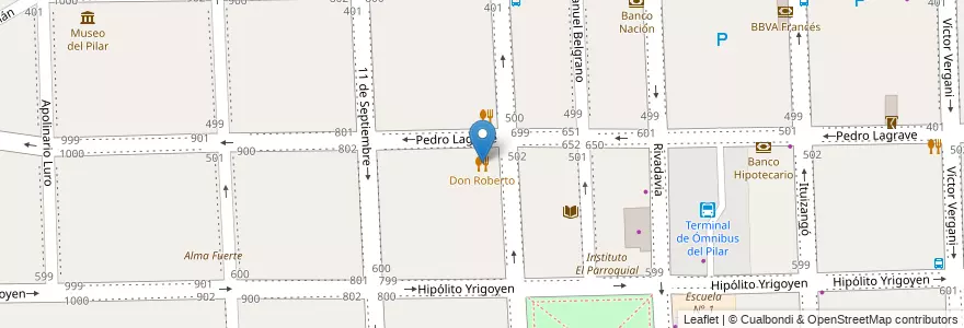 Mapa de ubicacion de Don Roberto en Argentina, Provincia Di Buenos Aires, Partido Del Pilar, Pilar.