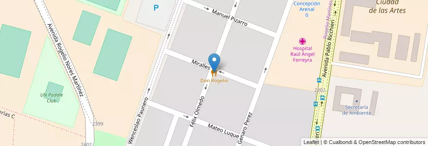 Mapa de ubicacion de Don Rogelio en アルゼンチン, コルドバ州, Departamento Capital, Pedanía Capital, Córdoba, Municipio De Córdoba.