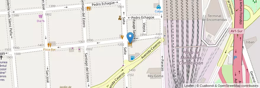Mapa de ubicacion de Don Rolo, Constitucion en الأرجنتين, Ciudad Autónoma De Buenos Aires, Comuna 4, Comuna 1, Buenos Aires.