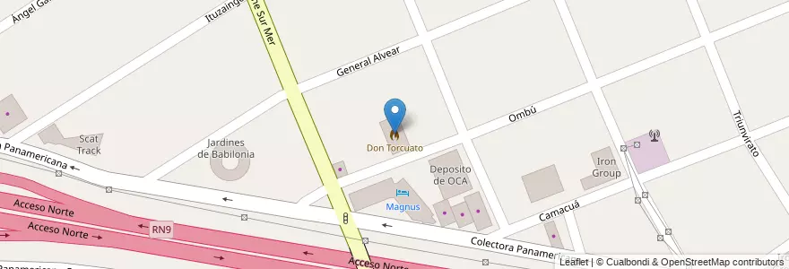 Mapa de ubicacion de Don Torcuato en Argentinien, Provinz Buenos Aires, Partido De Tigre, Don Torcuato.