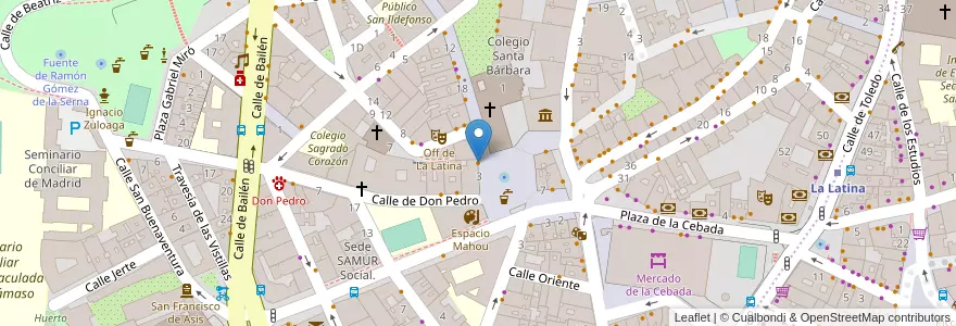 Mapa de ubicacion de Dona Camila en スペイン, マドリード州, Comunidad De Madrid, Área Metropolitana De Madrid Y Corredor Del Henares, Madrid.
