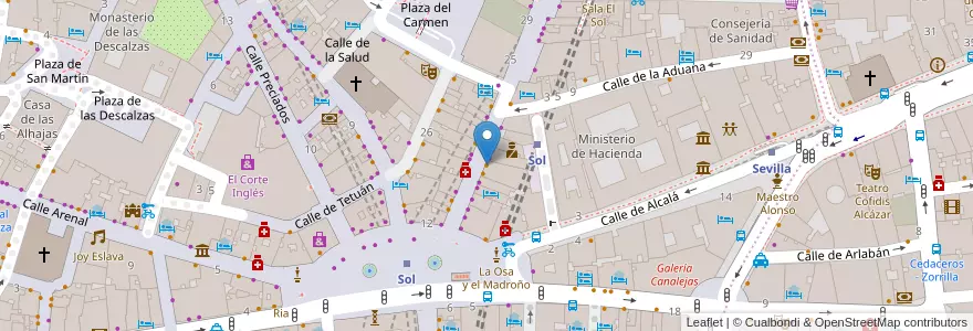 Mapa de ubicacion de Doñaluz sky rooftop en İspanya, Comunidad De Madrid, Comunidad De Madrid, Área Metropolitana De Madrid Y Corredor Del Henares, Madrid.