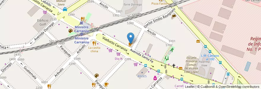 Mapa de ubicacion de Donato, Palermo en Arjantin, Ciudad Autónoma De Buenos Aires, Buenos Aires, Comuna 14.