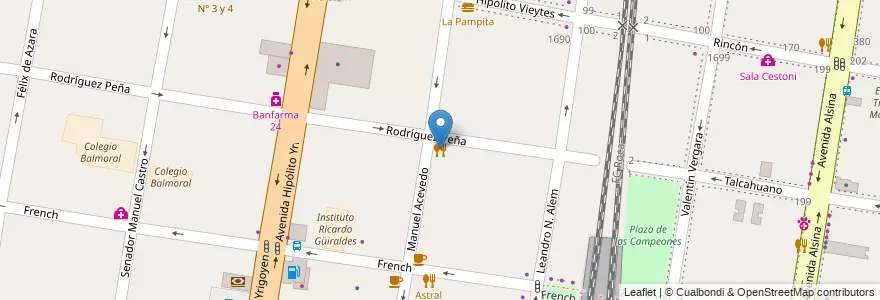 Mapa de ubicacion de Donatta en الأرجنتين, بوينس آيرس, Partido De Lomas De Zamora, Banfield.