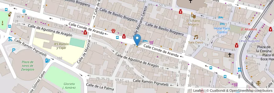 Mapa de ubicacion de Döner Kebab en 스페인, Aragón, 사라고사, Zaragoza, 사라고사.