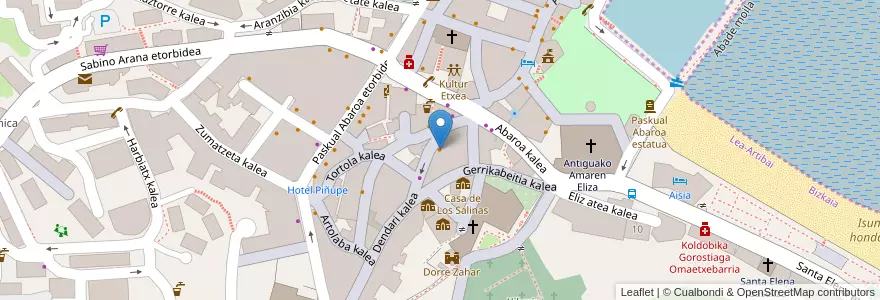 Mapa de ubicacion de Doner Kebab en 西班牙, 巴斯克, 比斯开, Lea-Artibai, Ispaster, Lekeitio.