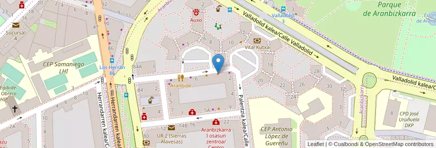 Mapa de ubicacion de Doner Kebab en Испания, Страна Басков, Алава, Gasteizko Kuadrilla/Cuadrilla De Vitoria, Vitoria-Gasteiz.