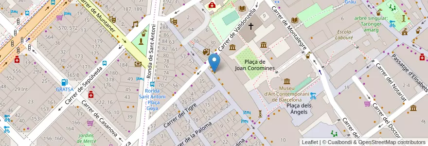 Mapa de ubicacion de Döner Kebab Amigo en España, Cataluña, Barcelona, Barcelonés, Barcelona.