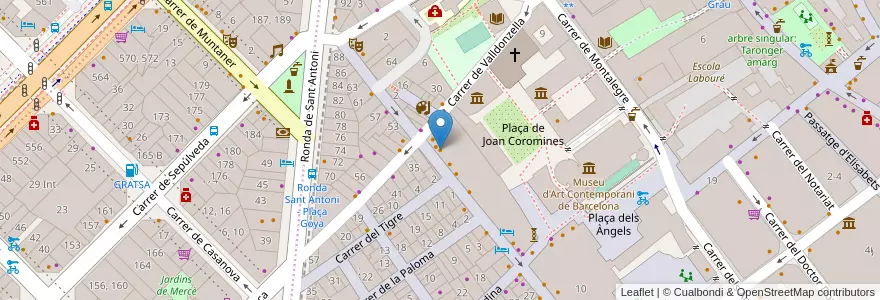 Mapa de ubicacion de Doner Kebab Amigo en España, Catalunya, Barcelona, Barcelonès, Barcelona.