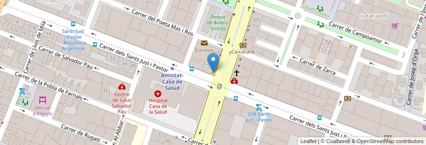 Mapa de ubicacion de Döner Kebab Amigo en 스페인, Comunitat Valenciana, València / Valencia, Comarca De València, València.