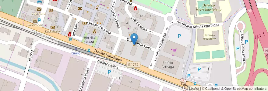 Mapa de ubicacion de Döner Kebab de Derio en 西班牙, 巴斯克, 比斯开, Bilboaldea, Derio.