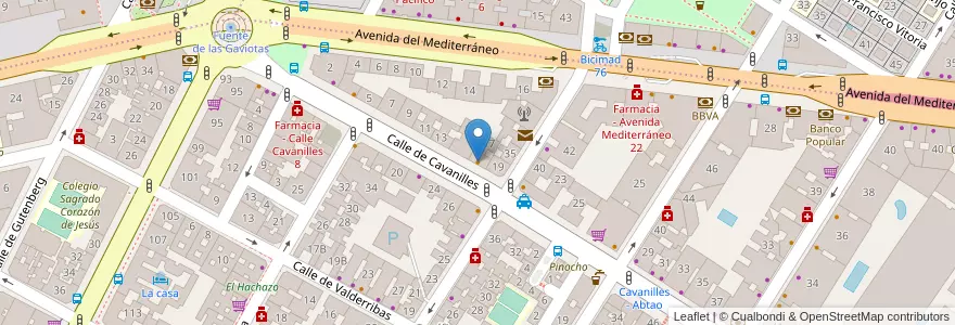 Mapa de ubicacion de Doner Kebab Madrid en إسبانيا, منطقة مدريد, منطقة مدريد, Área Metropolitana De Madrid Y Corredor Del Henares, مدريد.