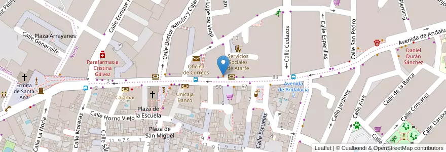 Mapa de ubicacion de Döner Kebab Nimet en Spanje, Andalusië, Granada, Comarca De La Vega De Granada, Atarfe.