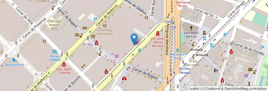 Mapa de ubicacion de Döner kebap Màrmara en اسپانیا, Catalunya, Barcelona, Barcelonès, Barcelona.