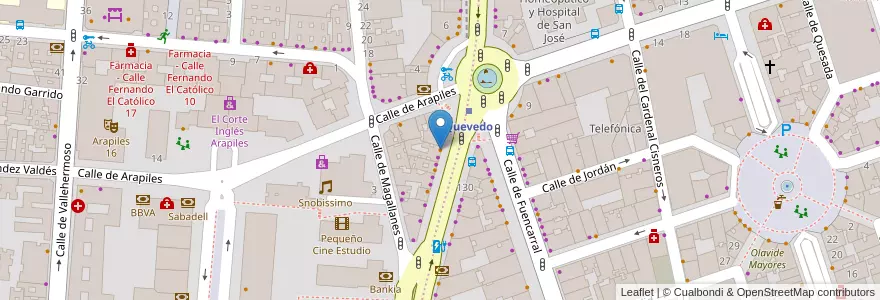 Mapa de ubicacion de Döner King en 西班牙, Comunidad De Madrid, Comunidad De Madrid, Área Metropolitana De Madrid Y Corredor Del Henares, Madrid.