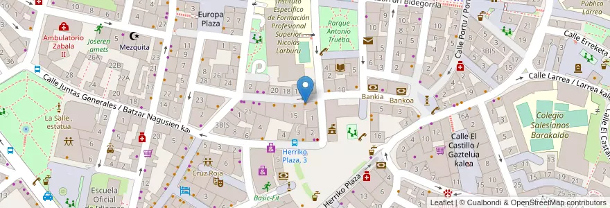 Mapa de ubicacion de Donibane en 西班牙, 巴斯克, 比斯开, Bilboaldea.