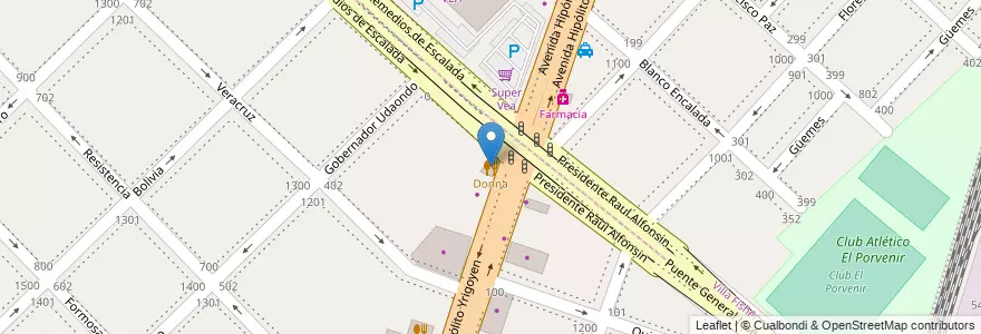 Mapa de ubicacion de Donna en Arjantin, Buenos Aires, Partido De Lanús, Lanús Oeste.