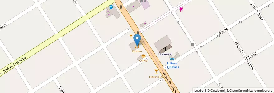 Mapa de ubicacion de Donna en الأرجنتين, بوينس آيرس, Partido De Quilmes, Quilmes.