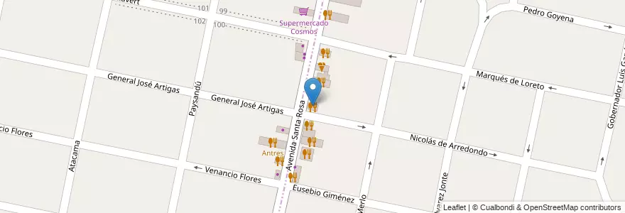 Mapa de ubicacion de Donsion en Arjantin, Buenos Aires, Partido De Morón, Castelar.