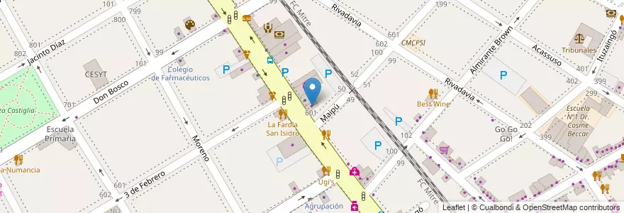 Mapa de ubicacion de DormiCity en Argentinien, Provinz Buenos Aires, Partido De San Isidro, San Isidro.