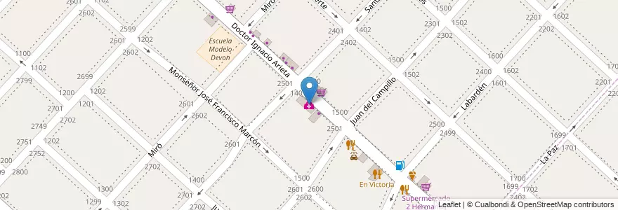Mapa de ubicacion de Dr. Abdala en アルゼンチン, ブエノスアイレス州, Partido De La Matanza, Villa Luzuriaga.