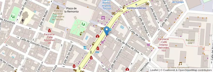 Mapa de ubicacion de Dr. Arias en Spain, Community Of Madrid, Community Of Madrid, Área Metropolitana De Madrid Y Corredor Del Henares, Madrid.