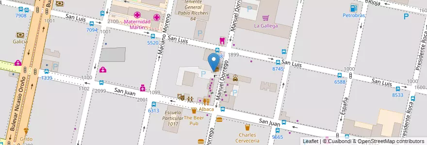 Mapa de ubicacion de Dr. Balbi en آرژانتین, سانتافه, Departamento Rosario, Municipio De Rosario, تسبیح.