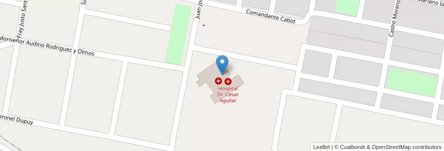 Mapa de ubicacion de Dr Cesar Aguilar en Arjantin, San Juan, Şili, Caucete.