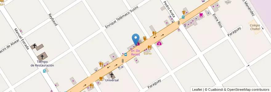 Mapa de ubicacion de Dr. De Rentis en Argentina, Buenos Aires, Partido De Tigre, Don Torcuato.