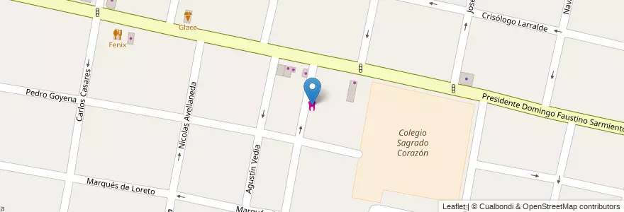 Mapa de ubicacion de Dr. Diego rebisso en Arjantin, Buenos Aires, Partido De Morón, Castelar.