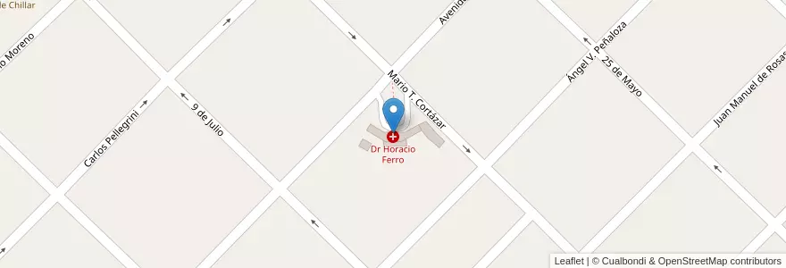Mapa de ubicacion de Dr Horacio Ferro en Argentina, Buenos Aires, Partido De Azul.