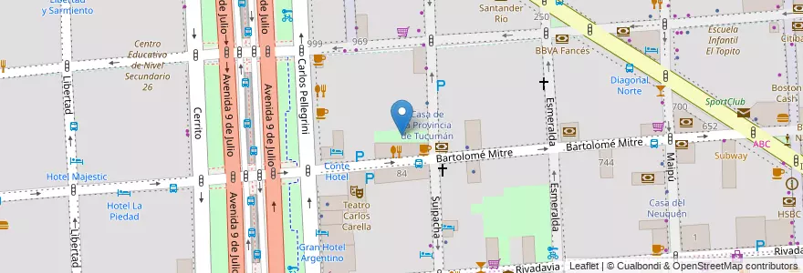 Mapa de ubicacion de Dr. Joaquín Zabala, San Nicolas en آرژانتین, Ciudad Autónoma De Buenos Aires, Comuna 1, Buenos Aires.