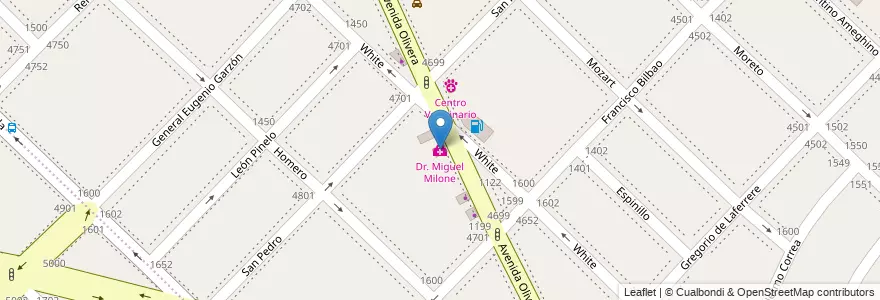 Mapa de ubicacion de Dr. Miguel Milone, Parque Avellaneda en Аргентина, Буэнос-Айрес, Comuna 9, Буэнос-Айрес.