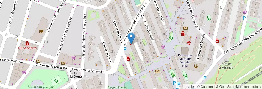 Mapa de ubicacion de Dr. Ortega-Monasterio en Sepanyol, Catalunya, Barcelona, Baix Llobregat, Cornellà De Llobregat.