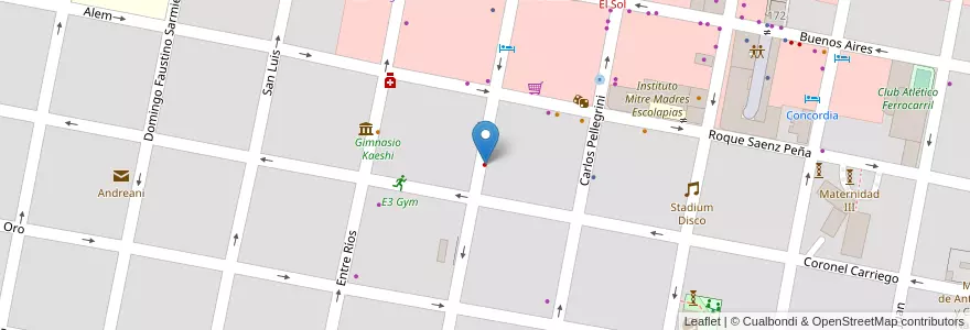 Mapa de ubicacion de Dr. Santiago Rovira en Аргентина, Междуречье, Departamento Concordia, Distrito Suburbios, Concordia, Concordia.