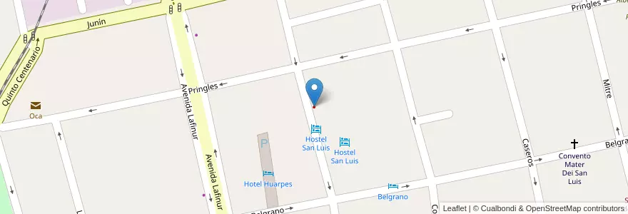 Mapa de ubicacion de Dr Vega Ferlin - dentista periododental en Argentinien, San Luis, Juan Martín De Pueyrredón, Municipio De San Luis, San Luis.